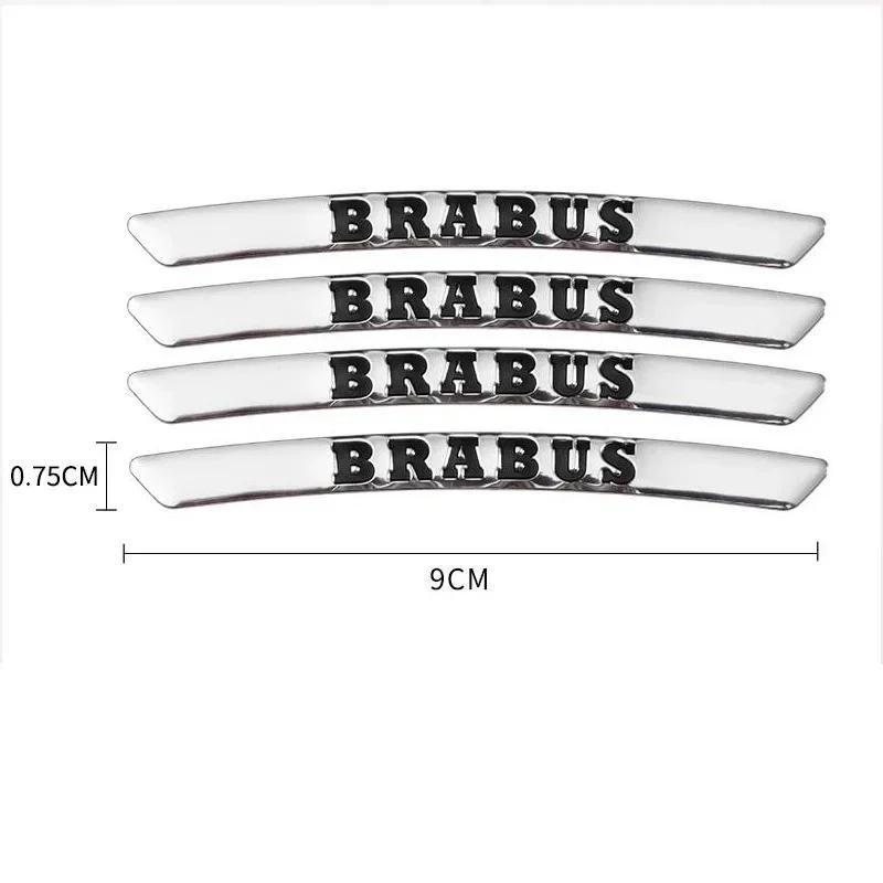 4pcs AMG Emblem Car Wheel Sticker Rims Cover Decal Accessories For  Mercedes Benz Brabus Smart Maybach W204 GLC CLA W205 W203