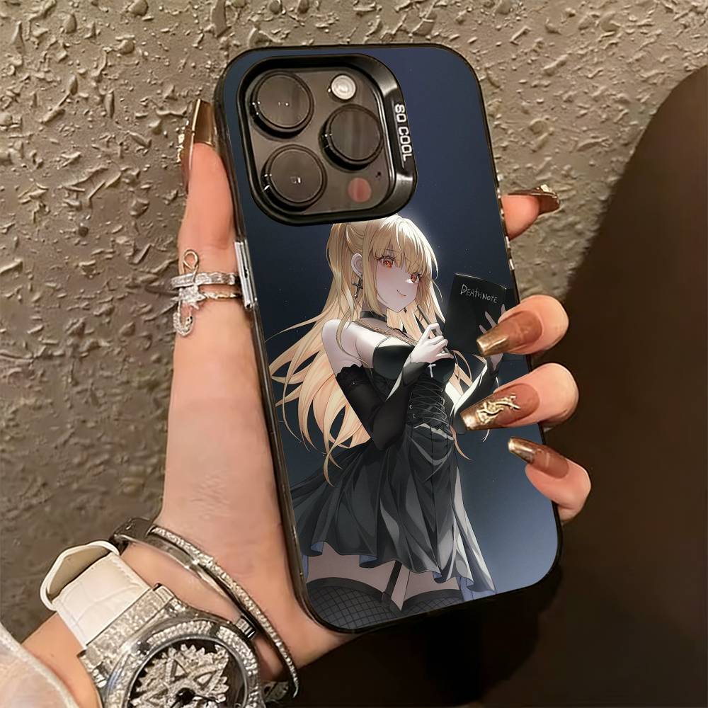 D-Death N-Note Misa  Phone Case For iPhone 17,16,15,14,13,12,11 Plus,Pro Max,XS,Colorful Silver Black Cover