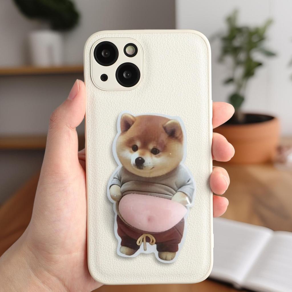 Süße weiche Welpen-Aufkleber 3D Shiba Inu Hund Bauchaufkleber Selbstklebend Dekorativer Aufkleber für Notizbuch Telefon Tagebücher Basteldekoration