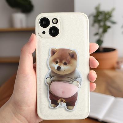 Cute Soft Puppy Stickers 3D Shiba Inu Dog Belly Sticker Self-adhesive Decorative Sticker For Journal Phone Diaries Craft Decor
