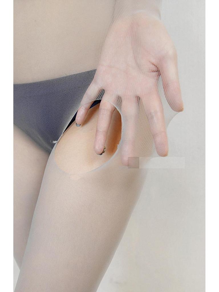 Qinghe Men's Ultra-Thin Seamless Five-Toe Sexy Velvet Stockings