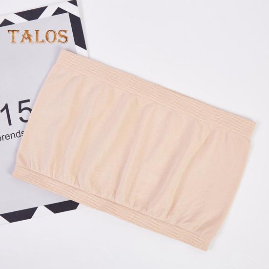 Women Invisible Tube Top Bra Strapless Padded Wireless Anti-slip Push Up Soft Anti-exposure Solid Color Elastic Lady Bandeau Bra Women Underwear