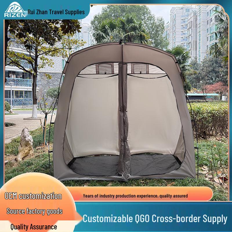 Outdoor Shower & Changing Tent: Wet/Dry Separation, Temporary Toilet, Portable & Detachable