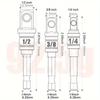 4pcs/Set, 1/4in 3/8in 1/2in Hex Shank Drill Nut Driver Bit Set + 105 Degree Right Angle Driver, Extension Screwdriver Drill Attachment