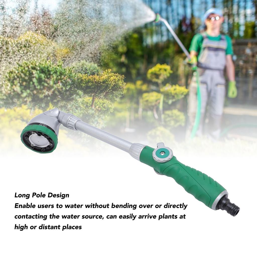 Garden Watering Wand Multi Spray Modes Long Pole Garden Hose Nozzle Sprayer for Gardening Car Washing Plant Irrigation
