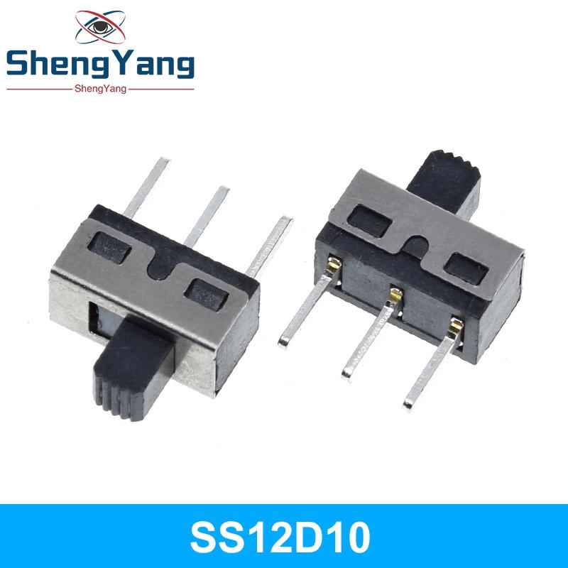 10/20/50PCS SS12D10 SS12D06 Toggle Switch 3Pins Straight Feet Handle High 5mm Spacing Of 4.7mm 3A 250V SS12D10 Power Switches