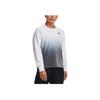 Under Armour Rival Gradient Logo Print Crew Neck Long Sleeve Sweatshirt Women sweatshirt White 1370980-100