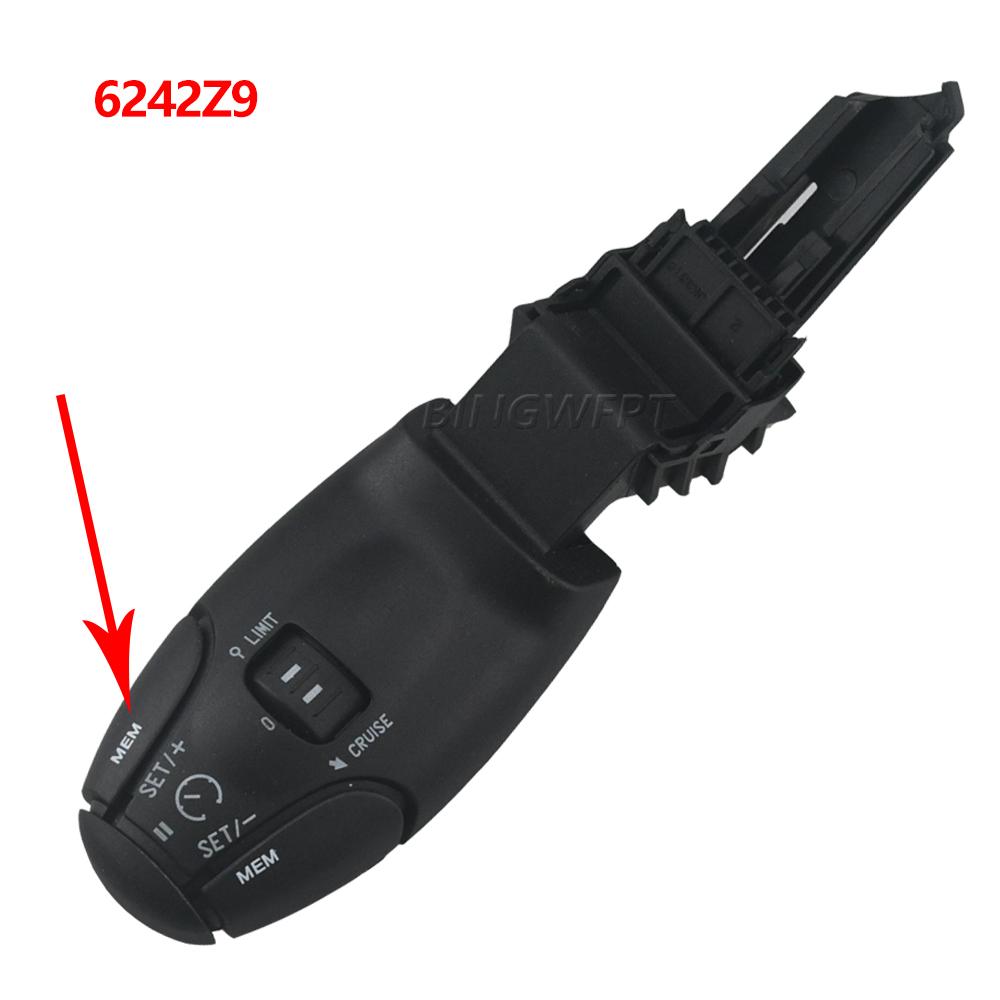 6242Z8 6242Z9 Cruise Control stalking speed limit Switch For Peugeot406 407 607 Partner For Citroen C2 6242.Z9 6242.Z8 6242Z6 6242Z9