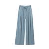 Retro Tencel Jeans Women's Summer Thin High Waist Skinny Loose Wide Leg Casual Lazy Straight Pants