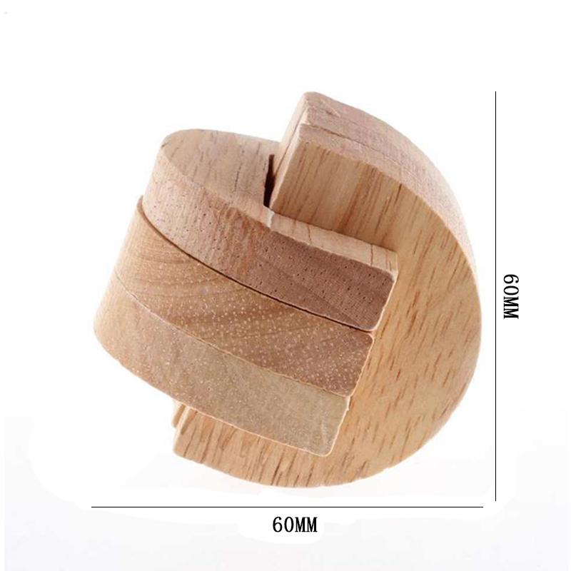 Luban Lock Puzzle Unlock Interlock Game IQ Test Wooden Brain Teasers For Adults Kids Logic Smart Mind Challenge Educational Toys