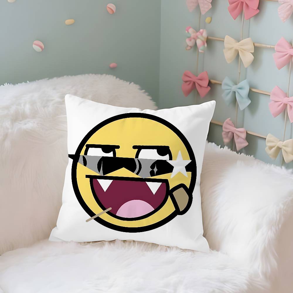 Funny EEpic Face Case Plush Fabric Soft Pillowcase Double Sided Print Cushion Cover Household Gifts