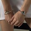 Zinc Zinc Alloy Dolphin Bangle Creative Marine Organism Hand Chain Fashion Dolphin Spring Bracelet Couple
