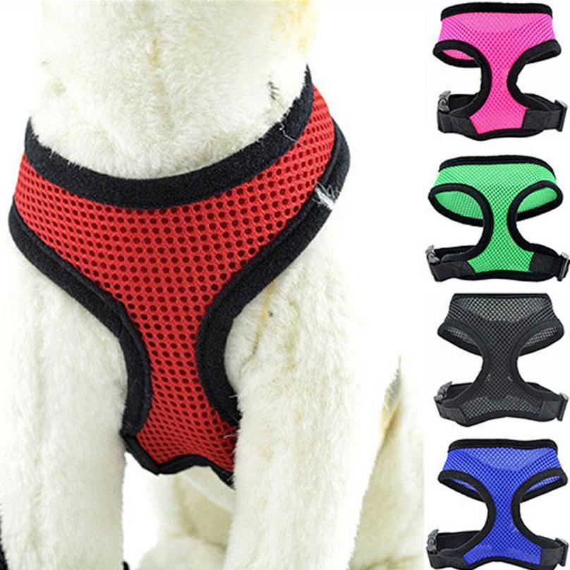 Adjustable Dog Harness Nylon Mesh Vest Harness For Dogs Pets Collar Pets Chest Strap Leash Vest Rope