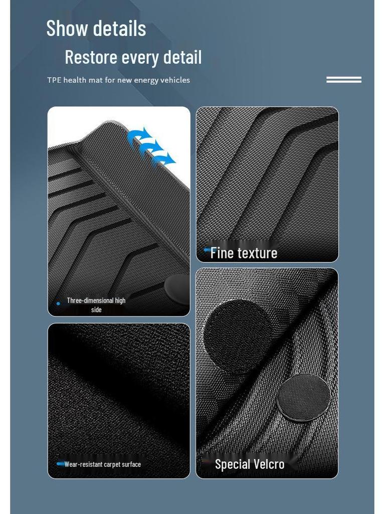 2024 ZHIJIE S7 Car Floor and Seat Back Mats - Eco-Friendly, TPE, Wear-Resistant Trunk Mats.