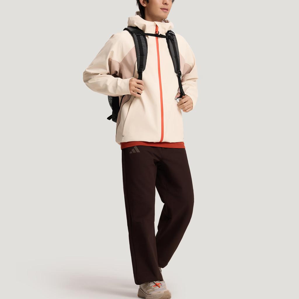 Adidas Terrex Xploric 2 Layer Jacket Outdoor Breathable Woven Sports Hooded FW25 Hiking Waterproof Windproof Durable Shell Jacket Men Jacket KR8390