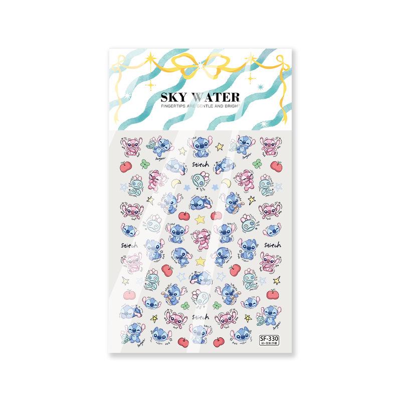 Sky Bestseller 3D Cartoon Nail Stickers – Waterproof, Embossed & Adhesive Cute Nail Art with Pen Holder