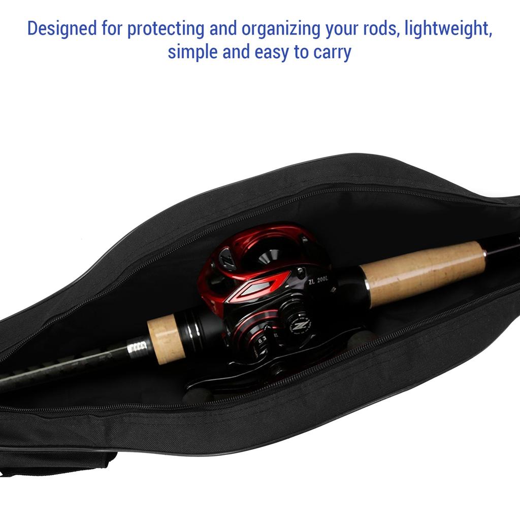 Large Tackle Bag Waterproof Fishing Rod Bag 1.3m 1.5m Fishing Pole Protective Pouch Hard Shell