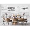 Fototapet pentru cafenea pictat manual, cafenea proaspătă modernă, restaurant, tablă, tapet mural cafea 3d