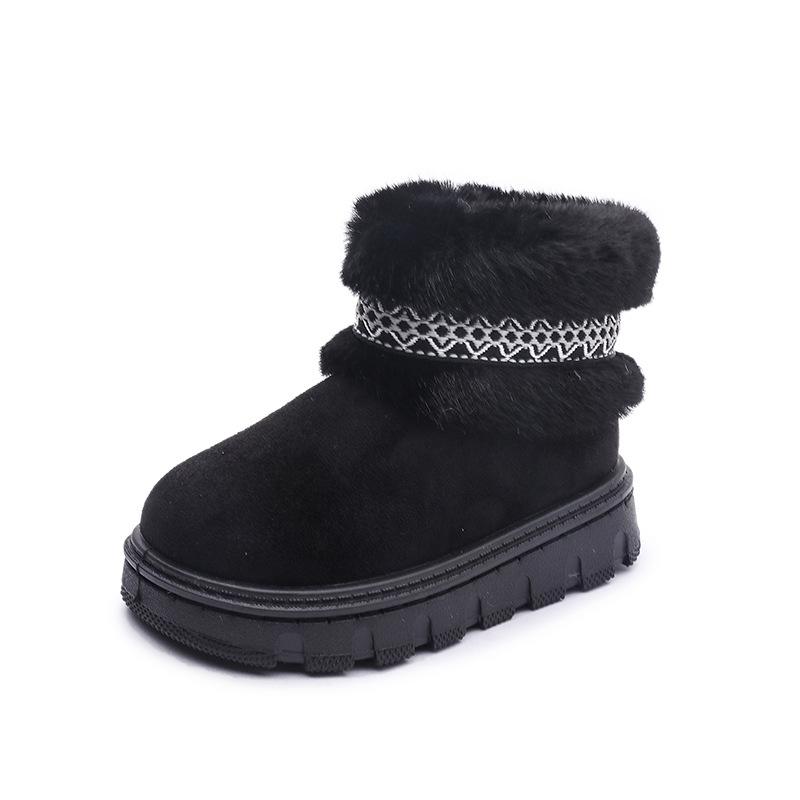 

Children Snow Boots Winter Comfortable Warm Plush Outdoor Girls Ankle Boots Platform Anti Cold Casual Short Boots 22