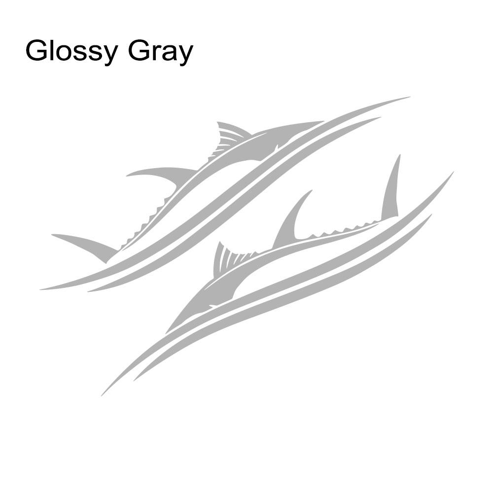 2pcs/set Fish Stripes Style Car Decals for Vehicle Car Boat RV Campervan Caravan Motorhome Window Decorate Waterproof Vinyl