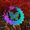 3D Flowing Wind Spinner 10cm Stainless Yard Garden Mirror Rainbow 10 Styles Mirrored Wind Chimes Sculptures