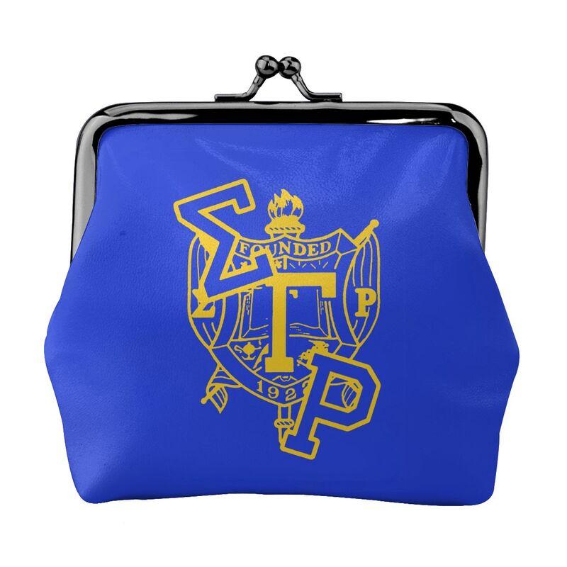 

Sigma Gamma Rho 1922 SGR Print Mini Leather Purse Small Change Pouch with Kiss-Lock Clasp Closure Buckle Wallet for Women Gifts