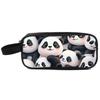 Panda Print Double Layered Pencil Bag with 3D Cartoon Design for Boys/Girls School Supplies