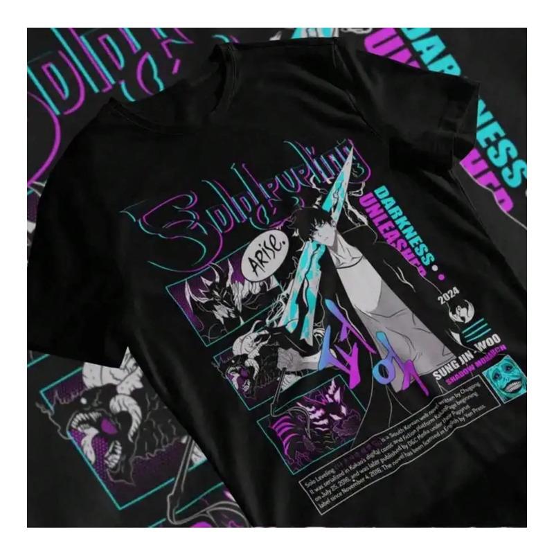 Anime Solo Leveling Vintage Special T-shirt Unisex, Manga Lo S разноцветный
