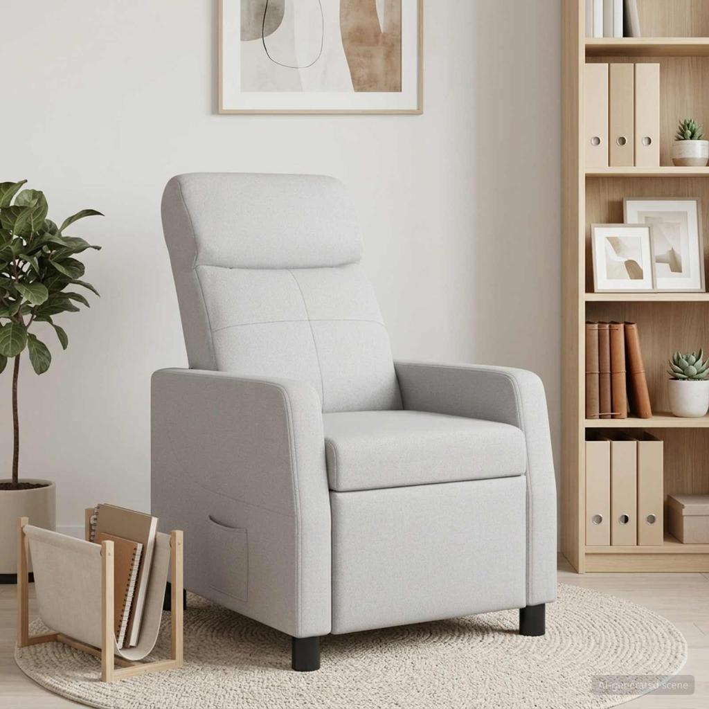 Recliner Chair Cloud Grey Fabric