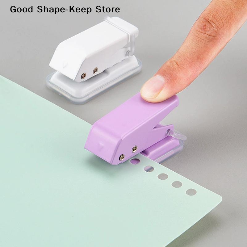 Mini Kawaii Office School Supplies Stationery Items Hole Punch 1 Hole Cute Paper Punch Portable Round Hole Puncher Paper Cutter