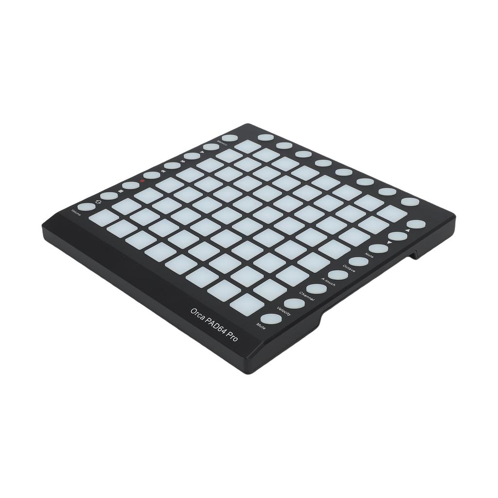 WORLDE MIDI Controller DJ Pad s 64 RGB pady, 128 GM zvuky, 8 RGB tlačítky, 6 transportními ovladači, vestavěným editorem, přenosný
