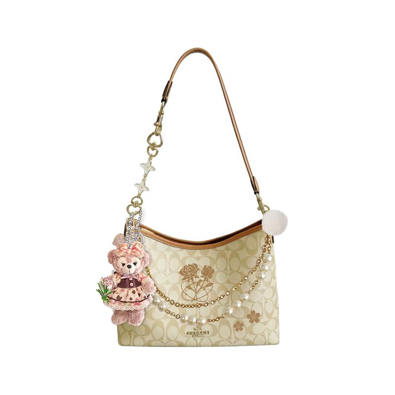 

COACH shoulder bag [Customized bag] Laurel 31 commuter large-capacity detachable strap hobo armpit printed bow extension Yunxi Guangyu basic outfit коричневий
