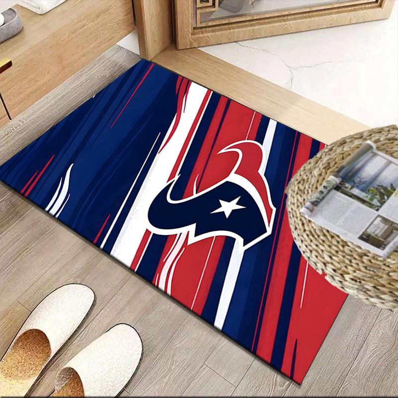 Basketball Texans Logo Carpet, Kitchen Rugs, Yoga Mat, Non-Slip Mats, Rug for Bathroom, Living Room Bedroom, Camping Rugs Christmas Gift