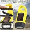 Portable Hand Crank Dynamo Torch Light Led Lighting Flashlight Solar Powered Lantern Rechargeable Multi-function Camping Outdoor