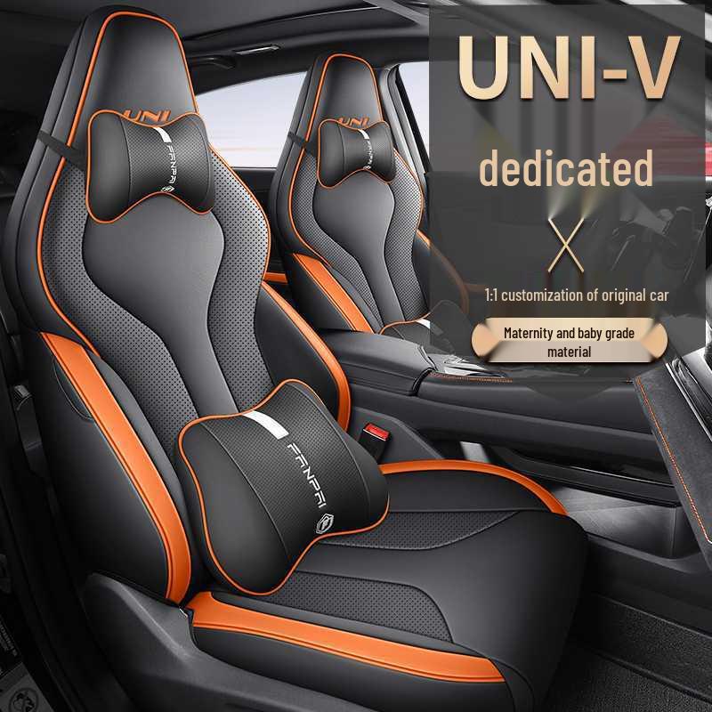 Breathable Perforated Seat Covers for 2023-2025 Changan Uni-V, All-Season Universal Fit.