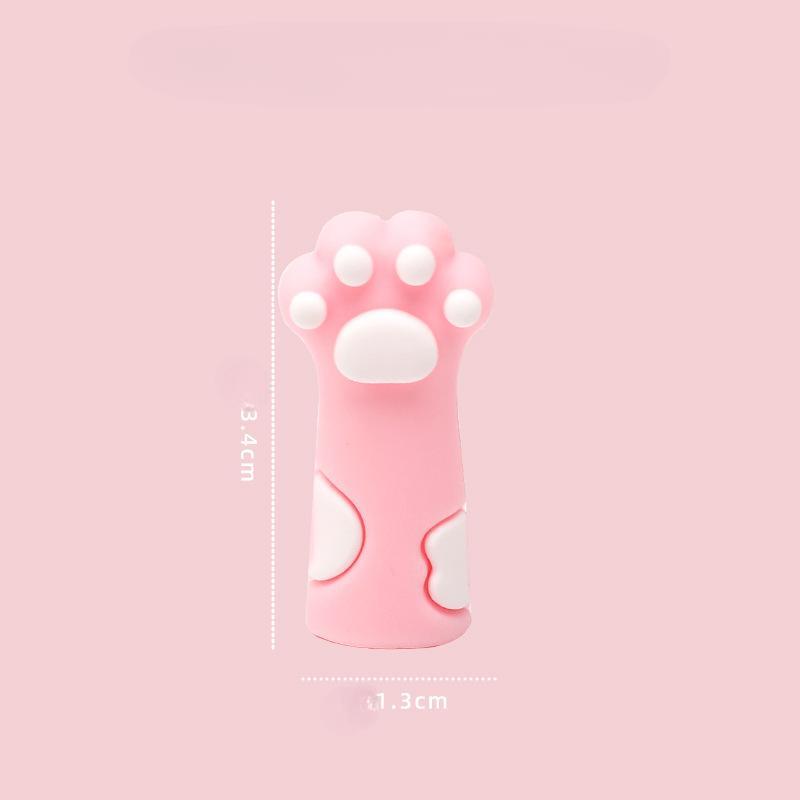 Cute Cat Paw Knitting Needle Stoppers Needles Point Silicone Protector Anti-shedding Cap DIY Weave Tool Sewing Accessories