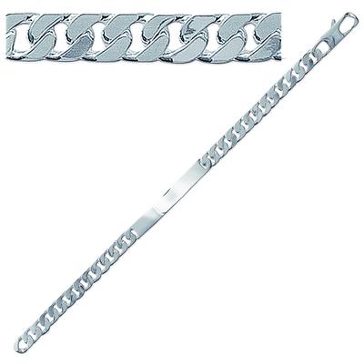 [G1308] - 'Adam' Silver Curb Chain 20 Cm 6 Mm