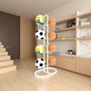Nail-Free Sports Ball Storage Rack for Basketball, Volleyball, and Children's Basketball Hoop