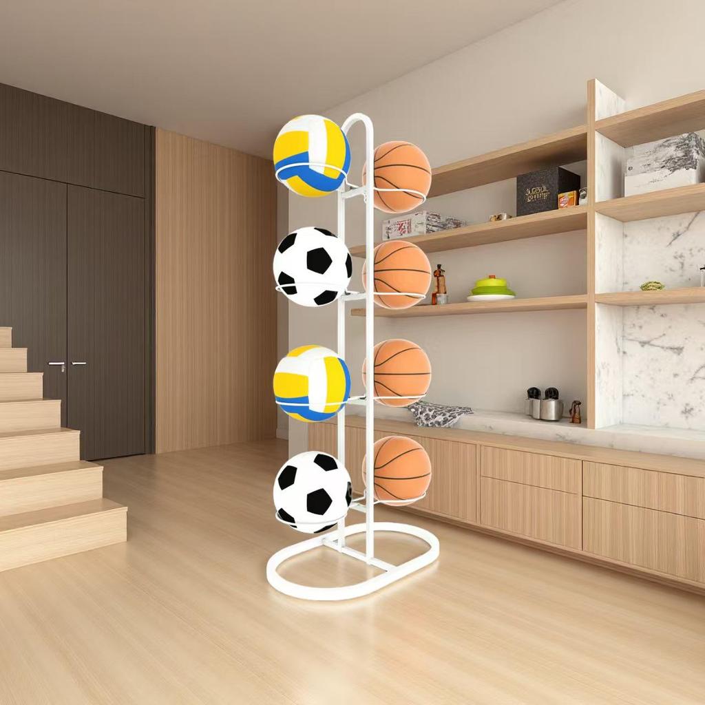 Nail-Free Sports Ball Storage Rack for Basketball, Volleyball, and Children's Basketball Hoop