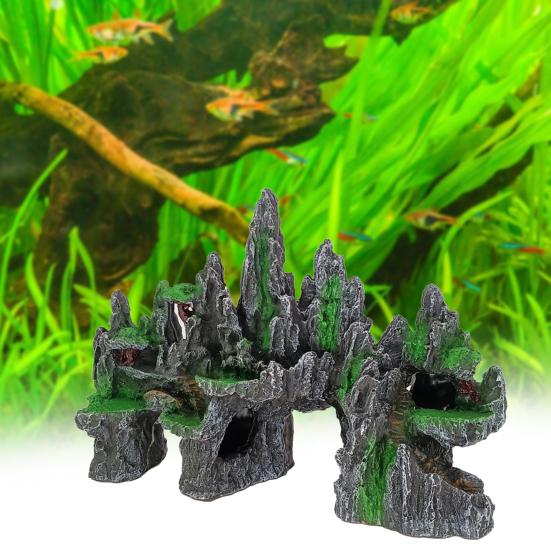 Yousheng Rockery Ornament Large Vivid Fine Workmanship Realistic Creative Crafts Decor Resin Fake Rock Aquarium Decoration for Underwater