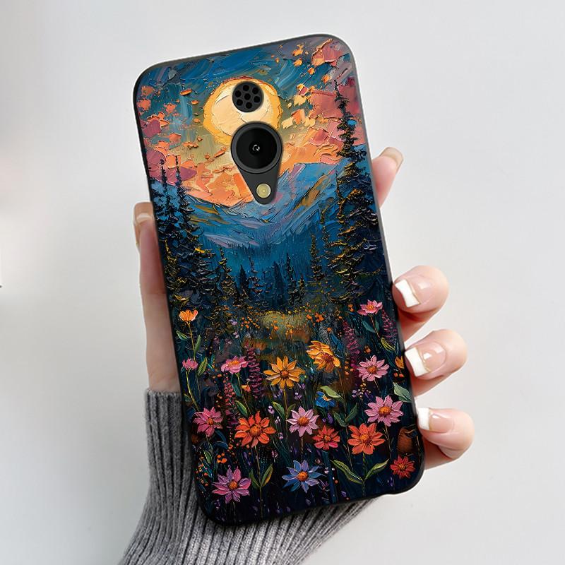 Phone Case For Nokia 150 2G 2023 Casing Luxury Cute Love Rabbit Funny Cartoon Black Matte Soft Silicone Shockproof Cover Shell