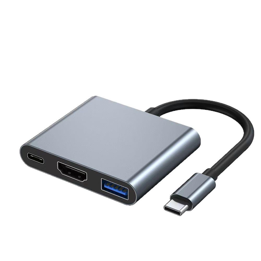 USB-C 4-in-1 Adapter: Type-C To HDMI, VGA, & PD Hub