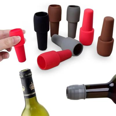 Creativity Silicone Wine Bottle Stopper Sparkling Wine Bottle Stopper Reusable Red Wine Sealer Wine Tools Silicone Wine Stopper