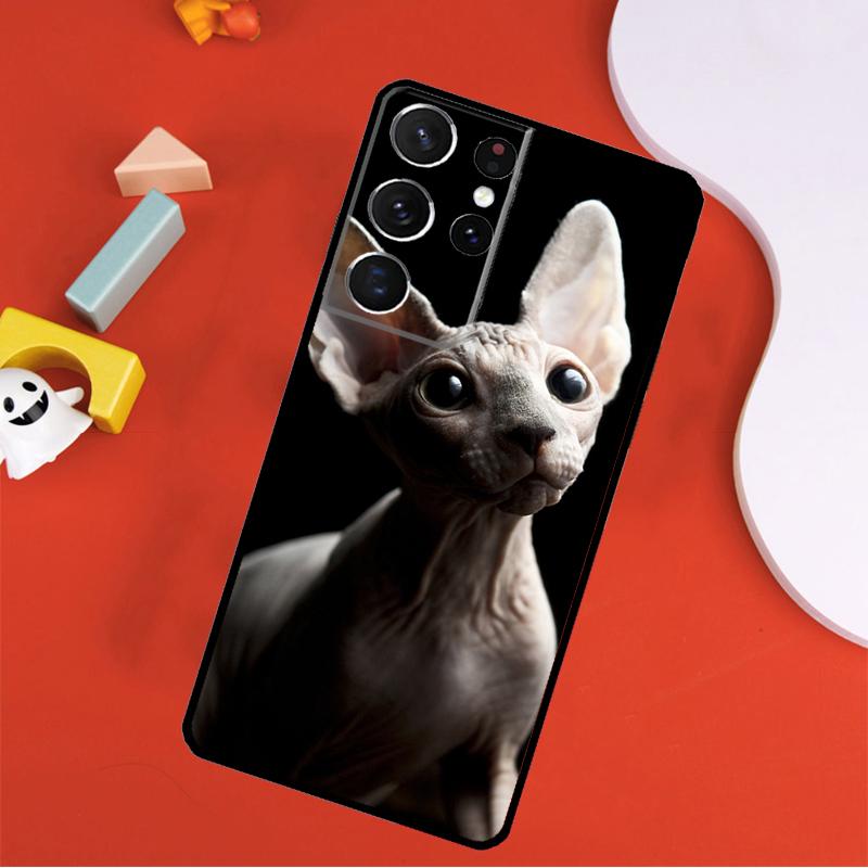 Sphynx Cat Phone Case For Samsung Galaxy S25 Ultra S24 Ultra S9 S10 S20 S21 S22 S23 Plus S24 FE Cover