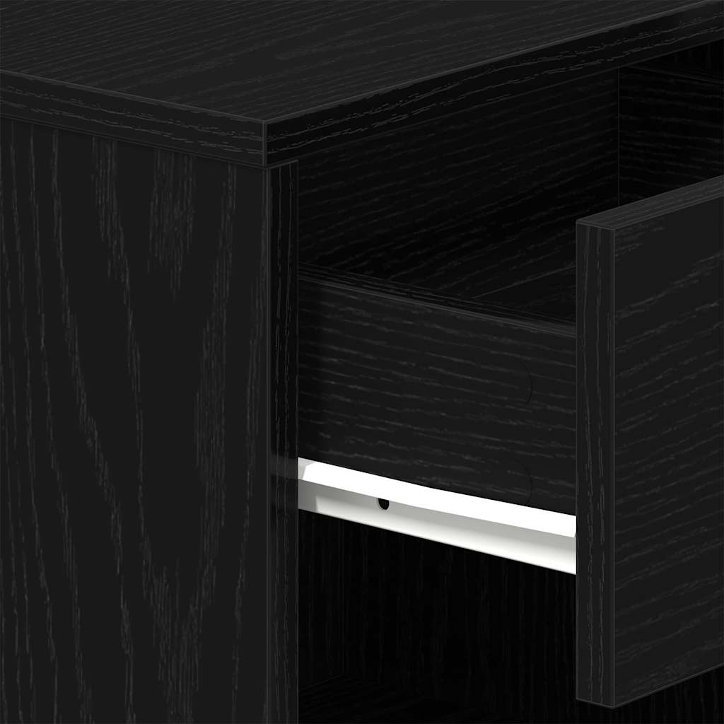 Nightstand with Drawer Black 39 X 28 X 41 Cm