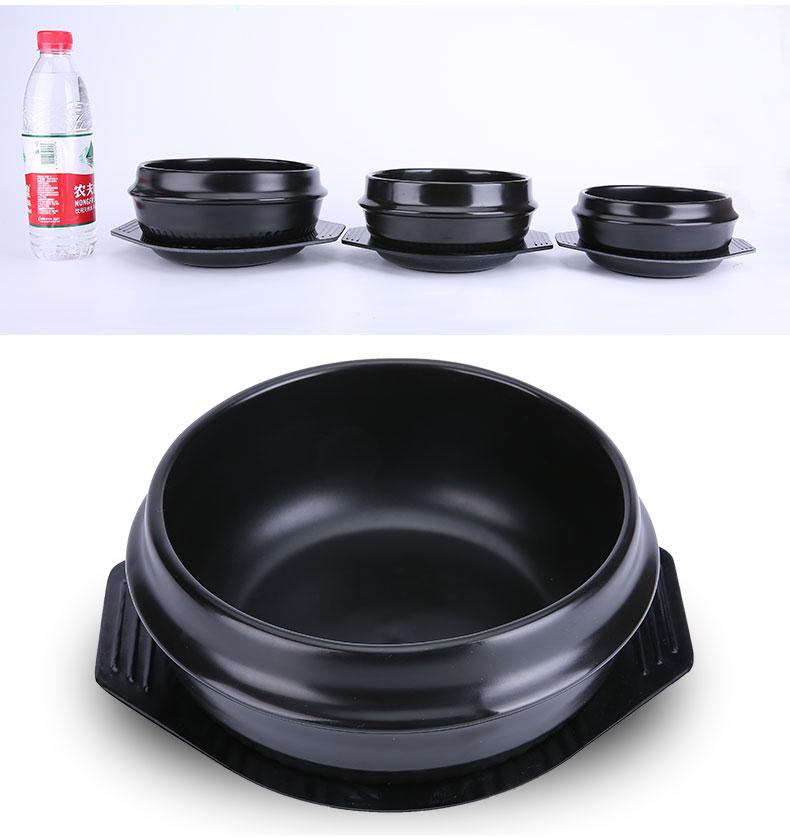 Korean Heat-Resistant Stone Bibimbap Pot - Small Clay Pot for Gas Cooking Soup, Rice, or Noodles.