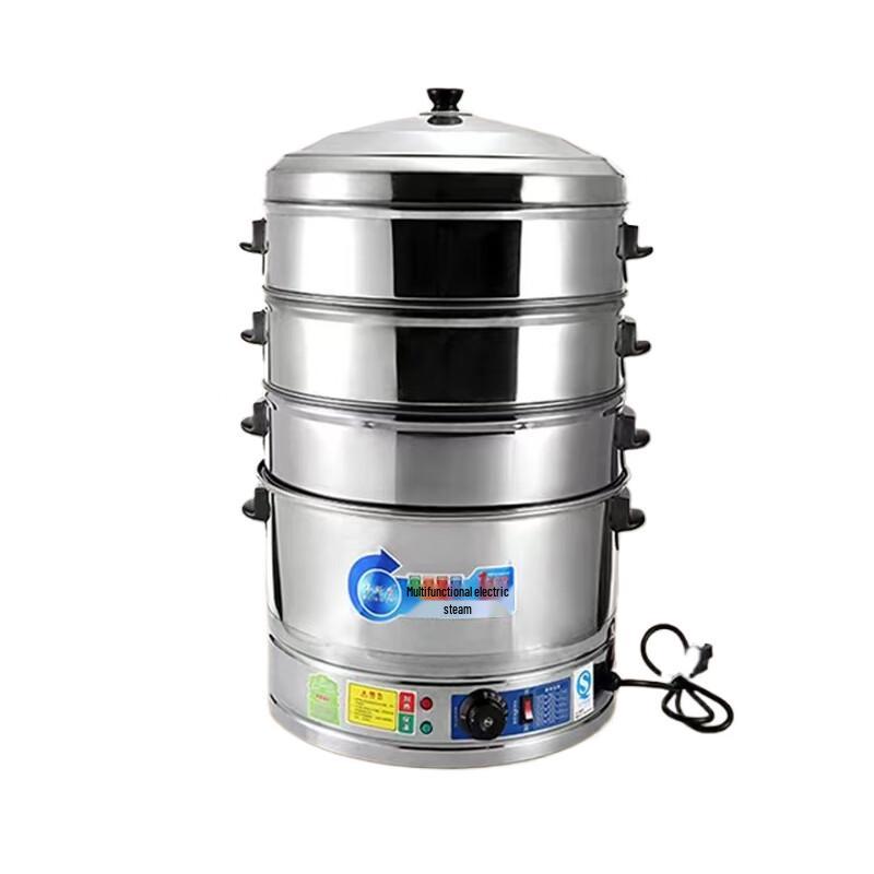 Sule Commercial 40cm 3-Layer Stainless Steel Electric Steamer