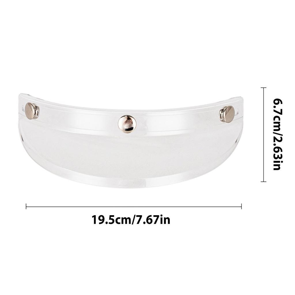 Motorcycle Face Shield, Motorcycle Sun Visor - 3 Clip Design Helmet Sun Visor, Retro