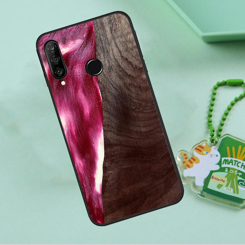 Resin Wood For Huawei Nova 12s 12i 11i 7i 8i 9 10 SE Y91 Y90 Y60 Y70 Y72 Y61 P60 Pro P30 P40 Lite Case