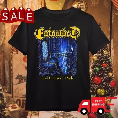 Винтажная футболка Left Hand Path Entombed Классическая Черная Унисекс S-5XL Унисекс Футболка XXL